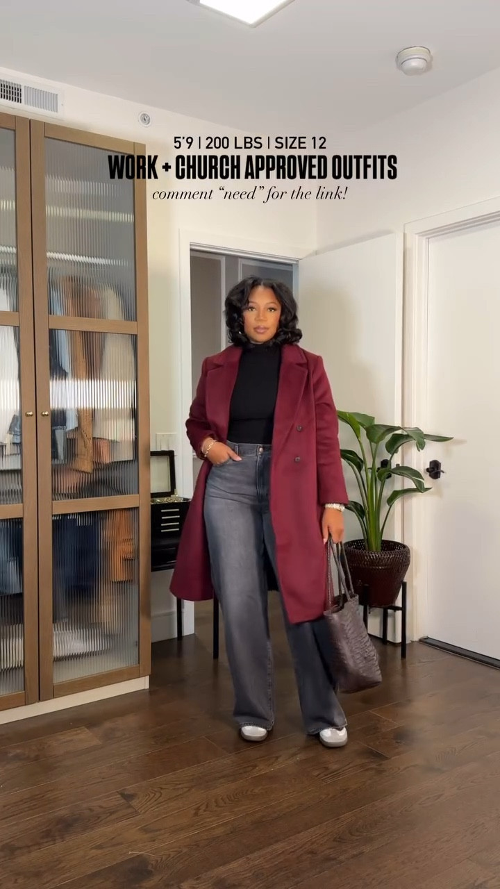 Work and church approved outfits for fall and winter 😍✨ 5’9 | 200 lbs Outfit 1 Medium shirt Size 10 jacket Tall Xlarge pants Outfit 2 Large jacket Size 8 skirt Outfit 3 Large shirt Medium sweater Size 12 pants Outfit 4 Size large jacket Size 31 tall pants

#LTKworkwear #LTKstyletip #LTKmidsize