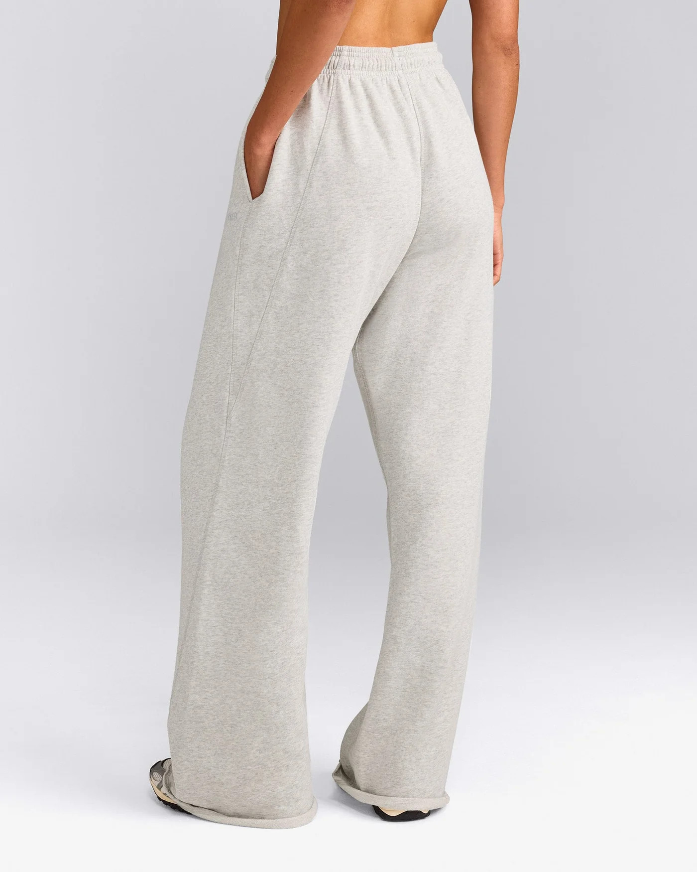 Cotton Vintage Lounge Wide Leg Sweatpants 
 Light Gray Marl | Oner Active (UK / US)