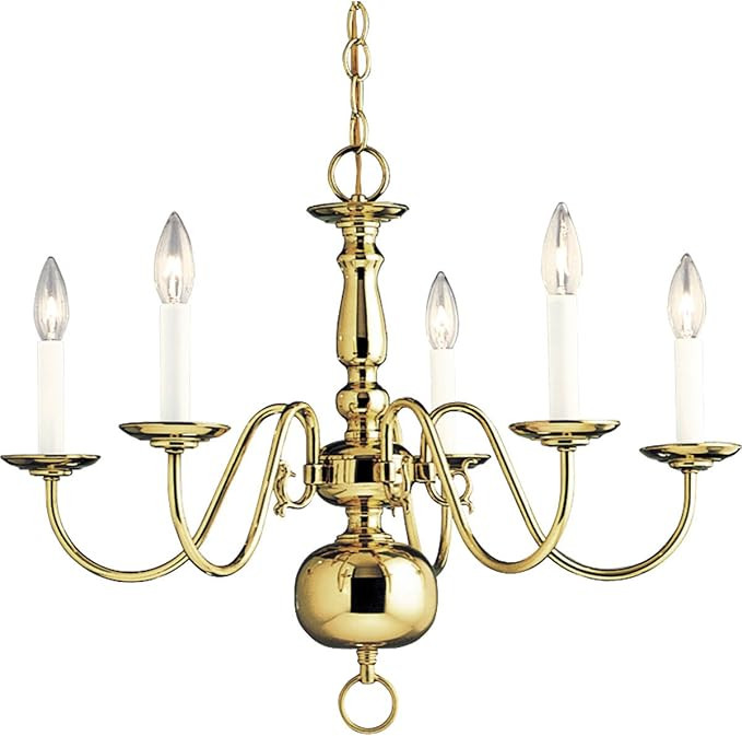Progress Lighting P4355-10 Americana Chandeliers, 24-Inch Diameter x 18-Inch Height, Brass | Amazon (US)