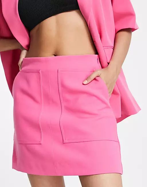 Y.A.S high waisted mini skirt in pink - part of a set | ASOS (Global)