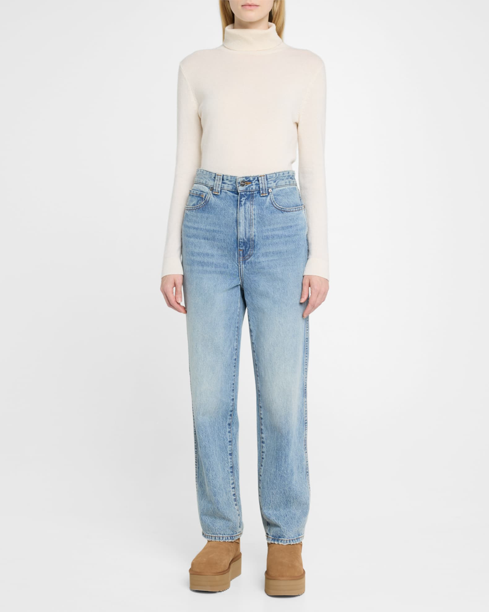 UGG Classic Suede Flatform Booties | Neiman Marcus