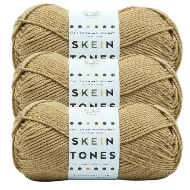 Lion Brand Yarn Basic Stitch Anti Pilling Skein Tones Hazelnut Anti Pilling Medium Acrylic Beige ... | Walmart (US)