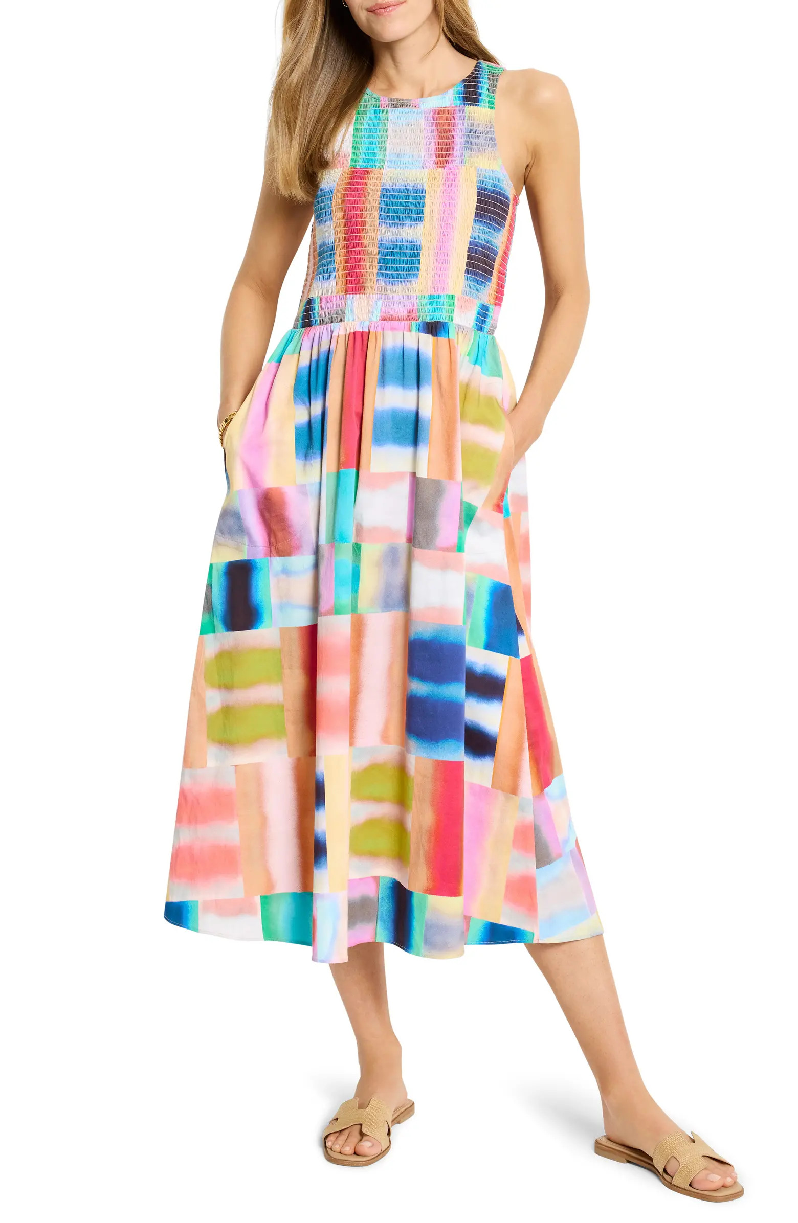 Anna Portofino Print Midi Sundress | Nordstrom