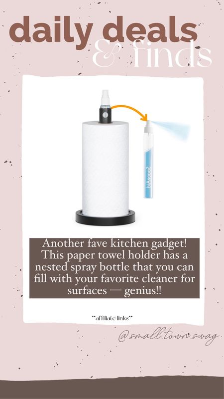 Only $9.99 today — Coolest little kitchen gadget on deal today - paper towel holder with nested spray bottle to hold cleaner!

Kitchen, gadgets, genius gadgets, home gadgets, home finds, home refresh, spring refresh, home organization, kitchen finds, kitchen gadgets, amazon gadgets, home hacks, kitchen hacks, amazon hacks, amazon home hacks, kitchen organization, Amazon, amazon style, amazon fashion, amazon deals, amazon look for less, amazon finds, amazon home, amazon kitchen, drawer organization, pantry, pantry organization, amazon organization

#LTKhome #LTKsalealert #LTKfindsunder50