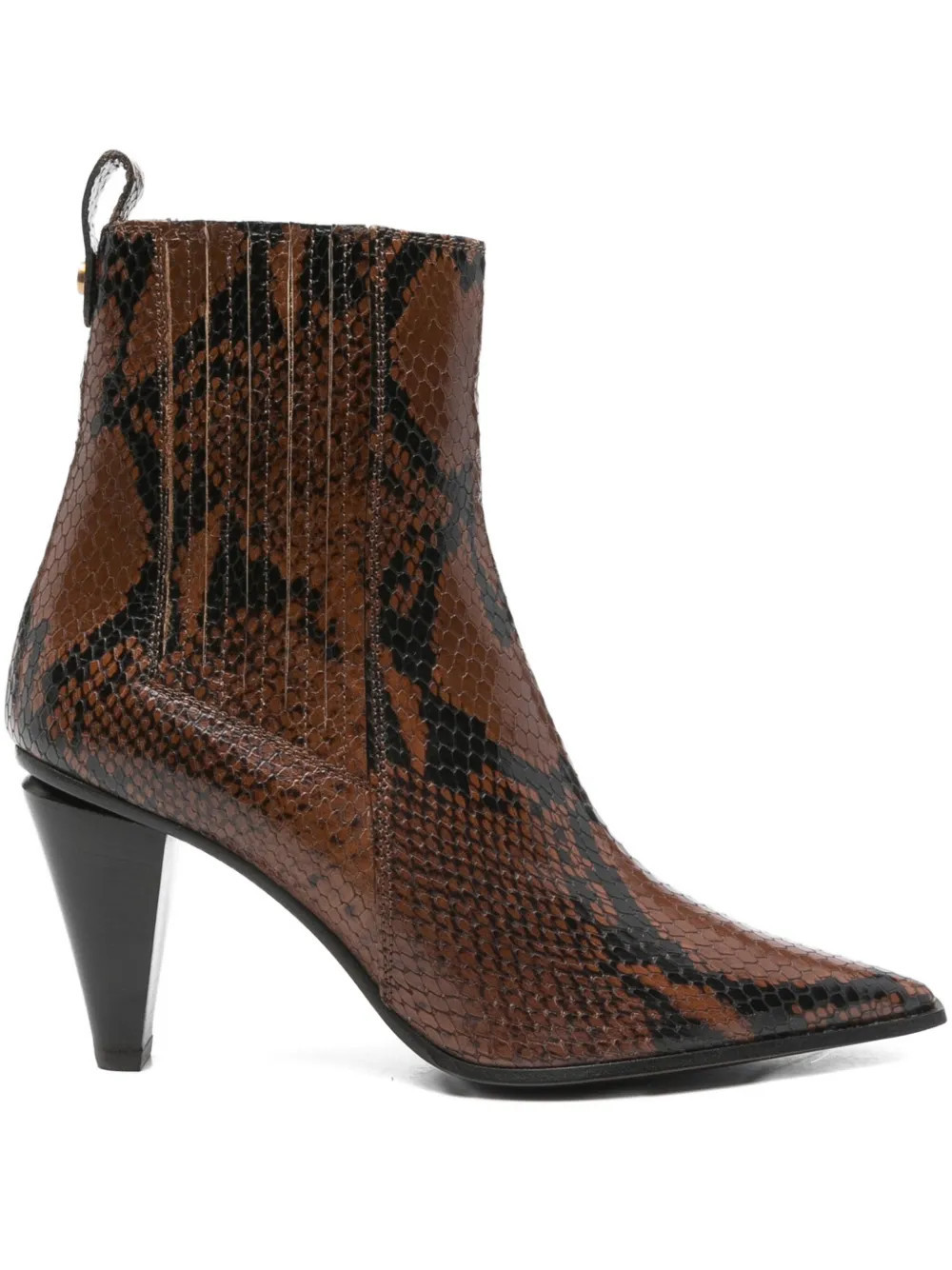 Roberto Festa 80mm embossed-snake leather boots - Brown | Farfetch Global