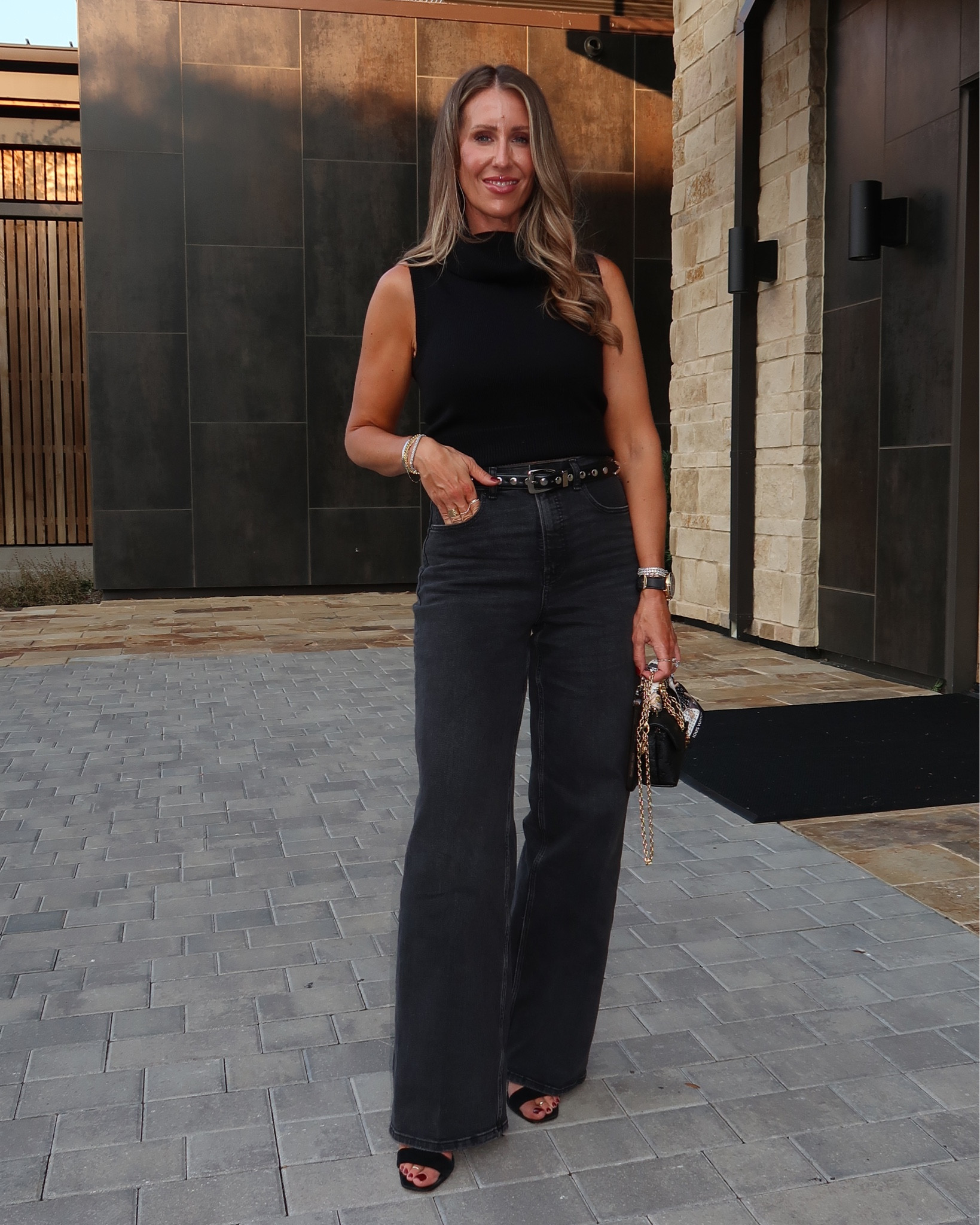 My top is on sale and jeans on sale wearing size medium tall

#LTKHoliday #LTKGiftGuide #LTKCyberWeek