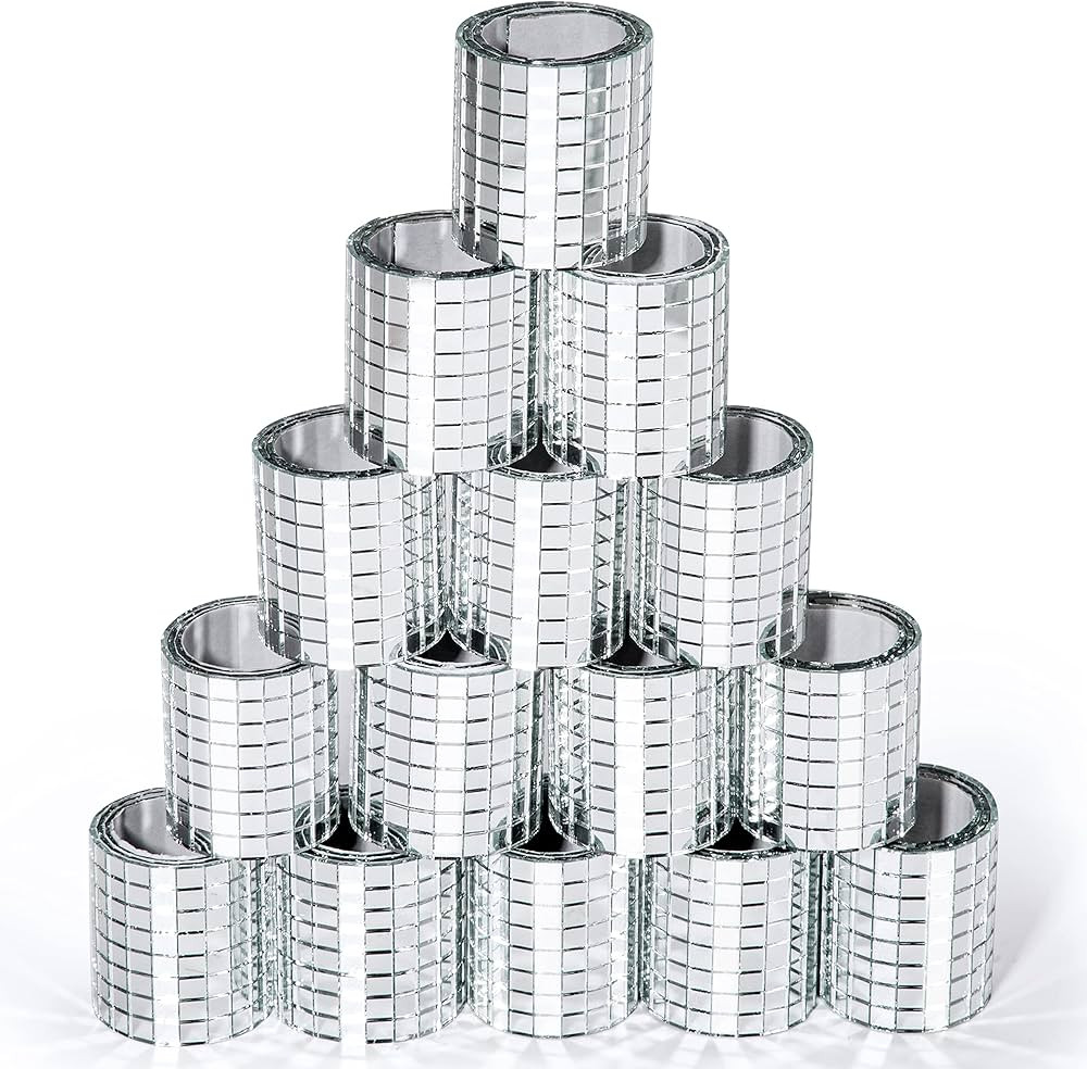 PP OPOUNT 7080 PCS Disco Ball Tiles, 5 x 5 mm Self-Adhesive Disco Tiles for DIY Craft Decoration,... | Amazon (US)