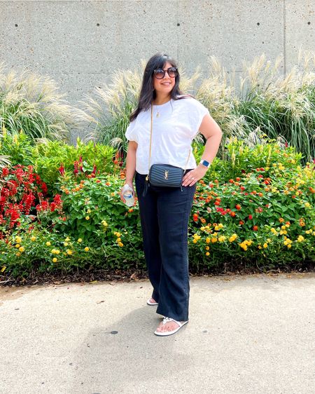 Athleta Cabo linen wide leg pants on sale 20% off! Wearing size 12 petite. Free People white tee size small. Tory Burch Soft Miller sandals true to size. YSL Mini Lou bag. Amazon fashion sunglasses.

#liketkit @shop.ltk https://liketk.it/44rwW

Spring outfit idea, spring outfits, spring outfit inspiration, summer outfit inspiration, summer fashion, spring break outfit, everyday outfits spring, casual outfits, summer outfits, spring outfits 2023, spring fashion 2023, summer outfits 2023, summer fashion 2023, spring summer outfits, vacation outfits, beach vacation outfits, black linen pants, free People tee, summer sandals, spring sandals, travel outfit

#LTKstyletip #LTKU #LTKtravel