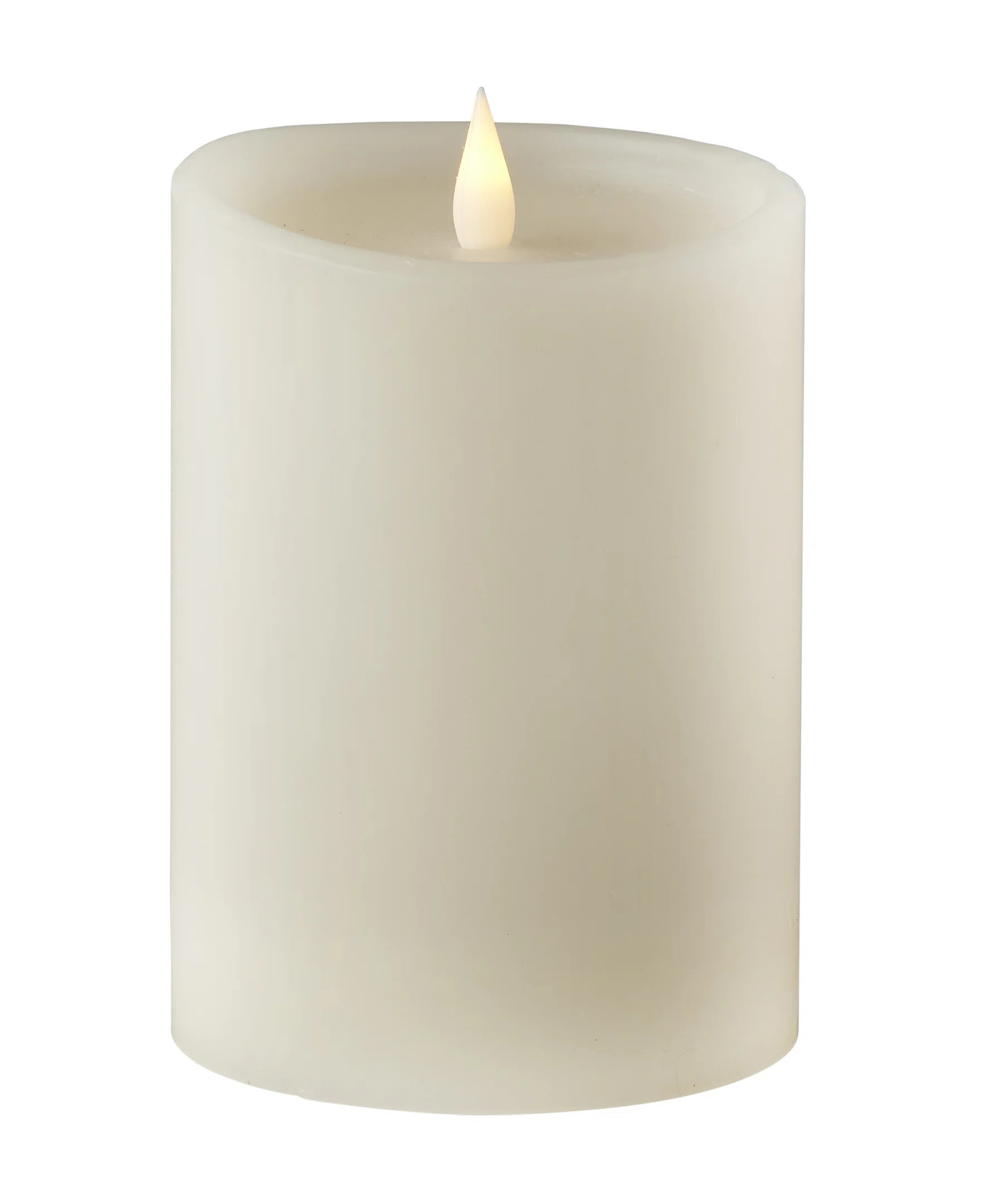 Classic Real Wax Body Flickering Flameless Battery Powered LED Pillar Candle | Wayfair North America