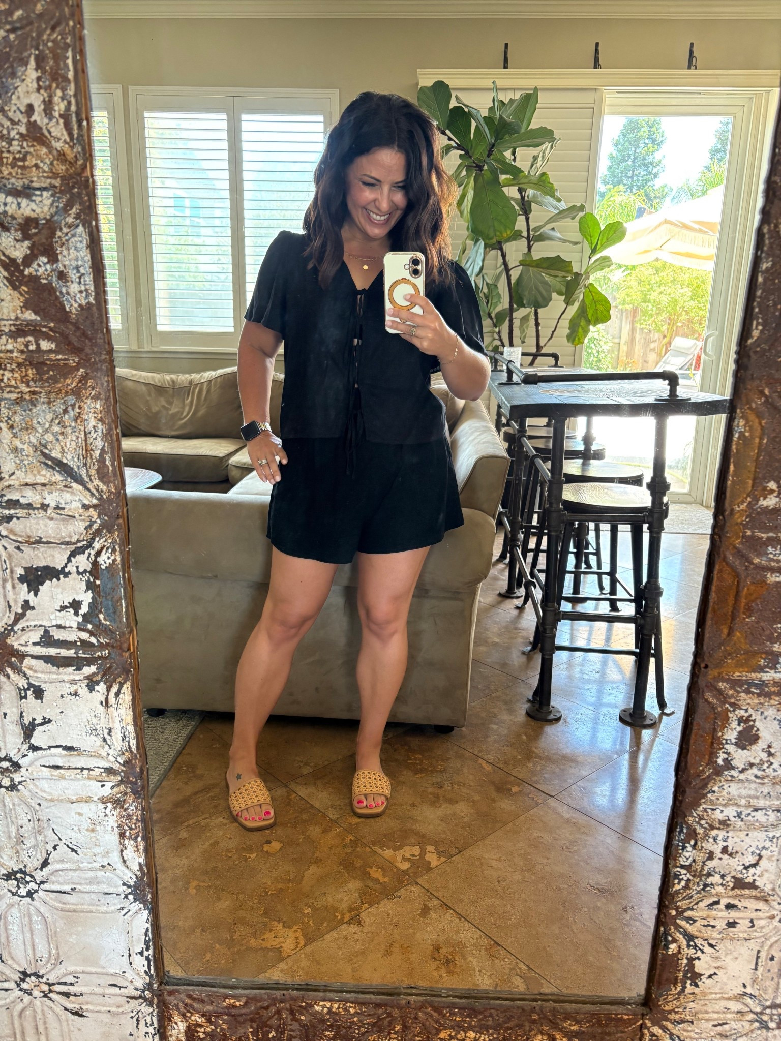 Love this two piece linen set for an early anniversary day date because the kids have basketball and soccer tournaments the next three days and the Mr and I will be dividing and conquering! Wearing a small.

#LTKPetite #LTKOver40 #LTKTravel