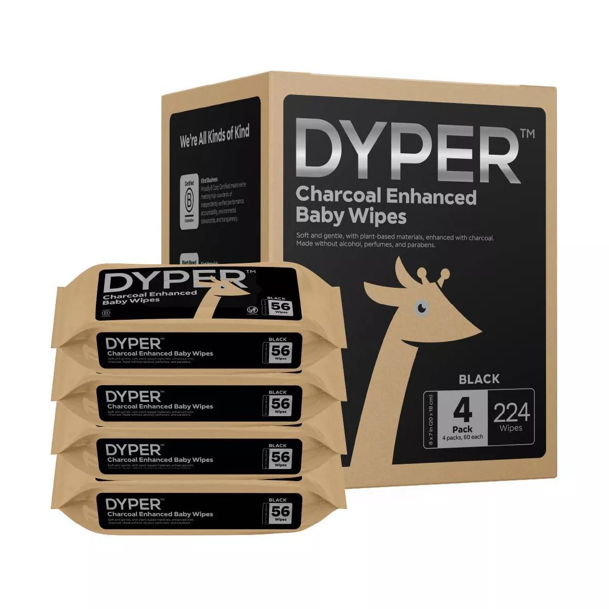 DYPER Charcoal Enhanced Baby Wipes - 224ct | Target