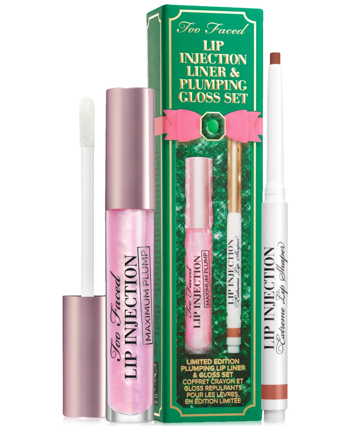 Too Faced 2-Pc. Lip Injection Liner & Plumping Gloss Set | Macy's