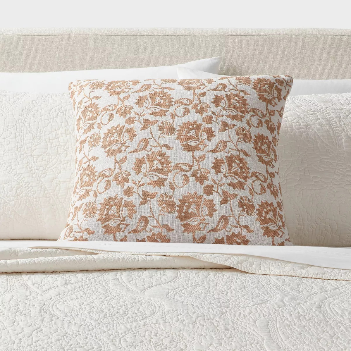 Woven Floral Decorative Pillow Euro - Threshold™ | Target