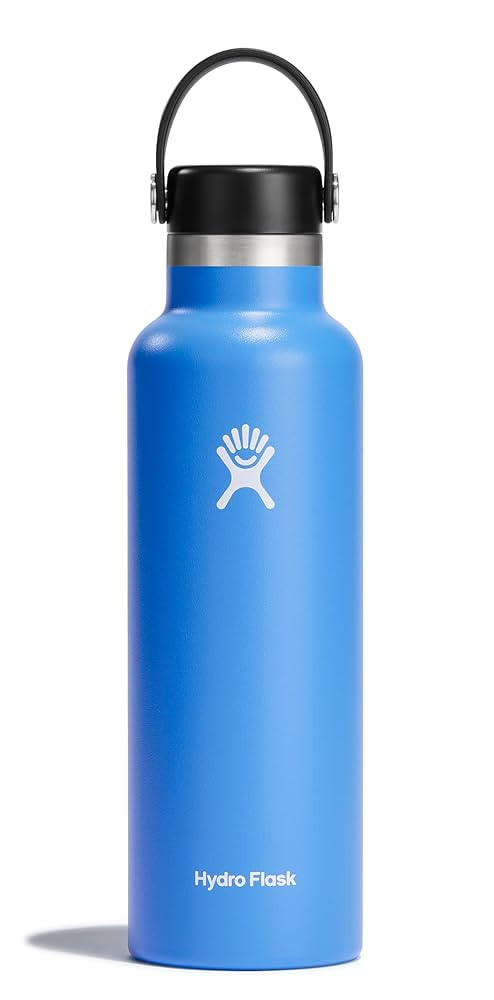 Hydro Flask Water Bottle - Insulated Stainless Steel - Non Spill, Leakproof in 21 Oz Cascade Blue | Amazon (US)