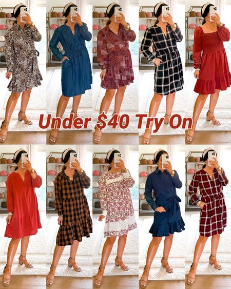 #ad Hooray for fabulous new fall @walmart dresses that are all under $40! Many of these super cute styles come in additional prints and colors too. Size small shown in all styles. Head to our new @walmartfashion reel for a try on of all these new dresses! 

#walmartpartner #walmart #walmartfashion

#LTKsalealert #LTKunder50 #LTKstyletip