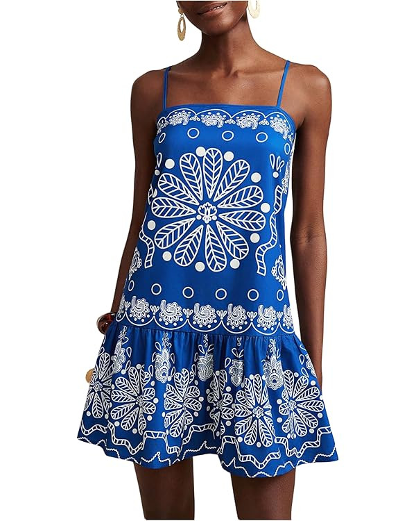 Floerns Women's Sleeveless Cami Dress Floral Flounce Hem Summer Short Dresses | Amazon (US)