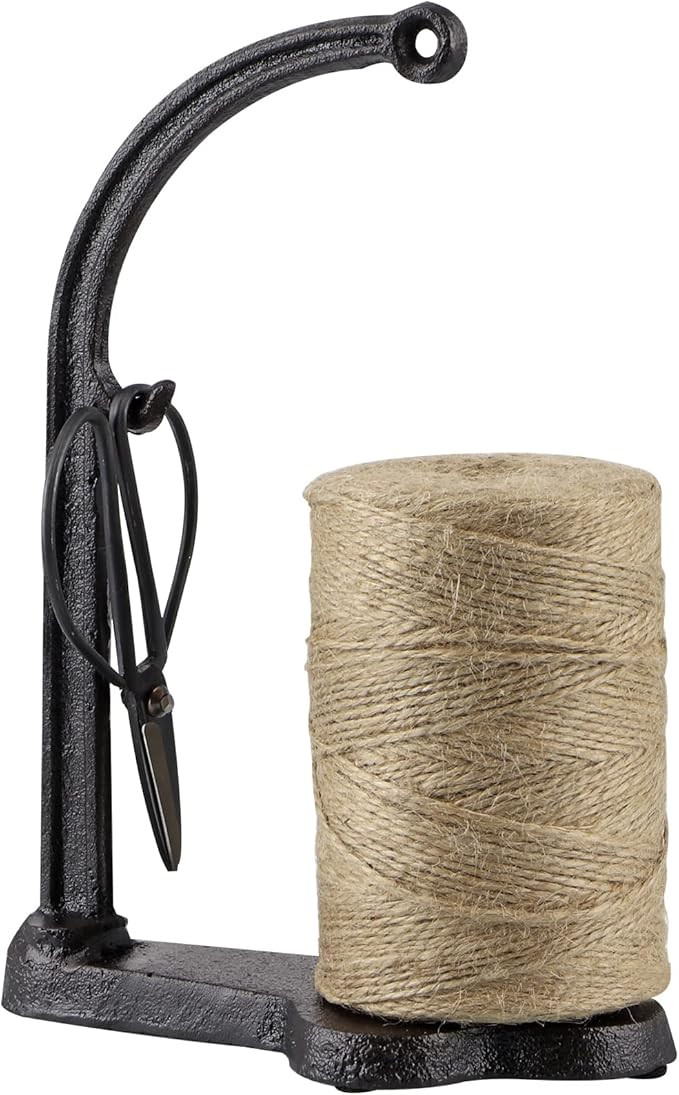 MOLIGOU Cast Iron Twine Holder Set, Twine Holder with Scissors and Jute Twine Roll, String Holder... | Amazon (US)