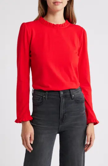 Caslon® Ruffle Detai Top | Nordstrom | Nordstrom
