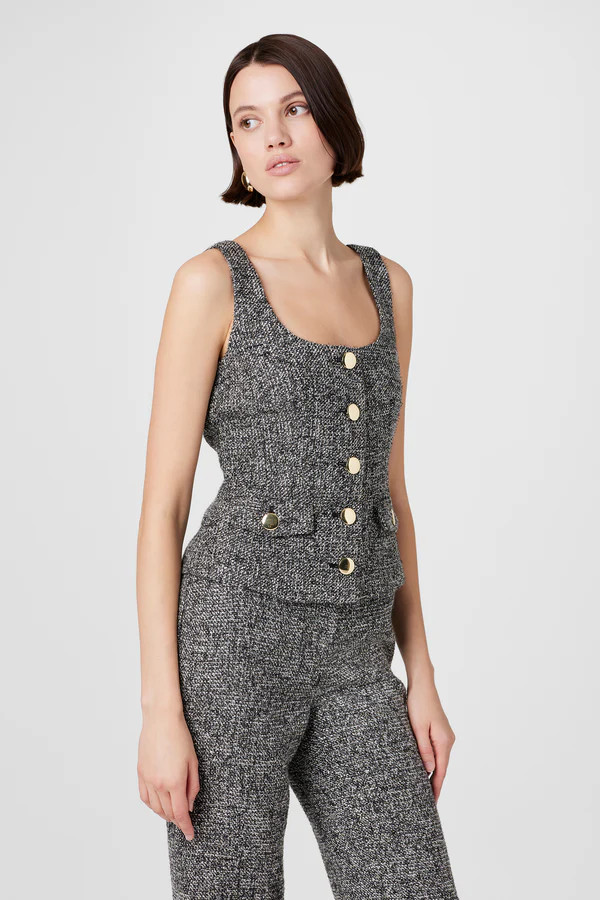 Georgia Tweed Vest Top | Toccin