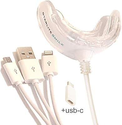 Starlite Smile Teeth Whitening Light 16 LED Teeth Whitener for iPhone, Android, USB, USB-C | Amazon (US)