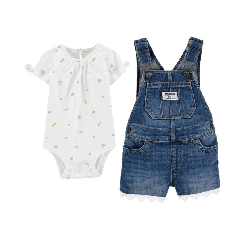 Lace Hem Shortalls Bundle | Carter's