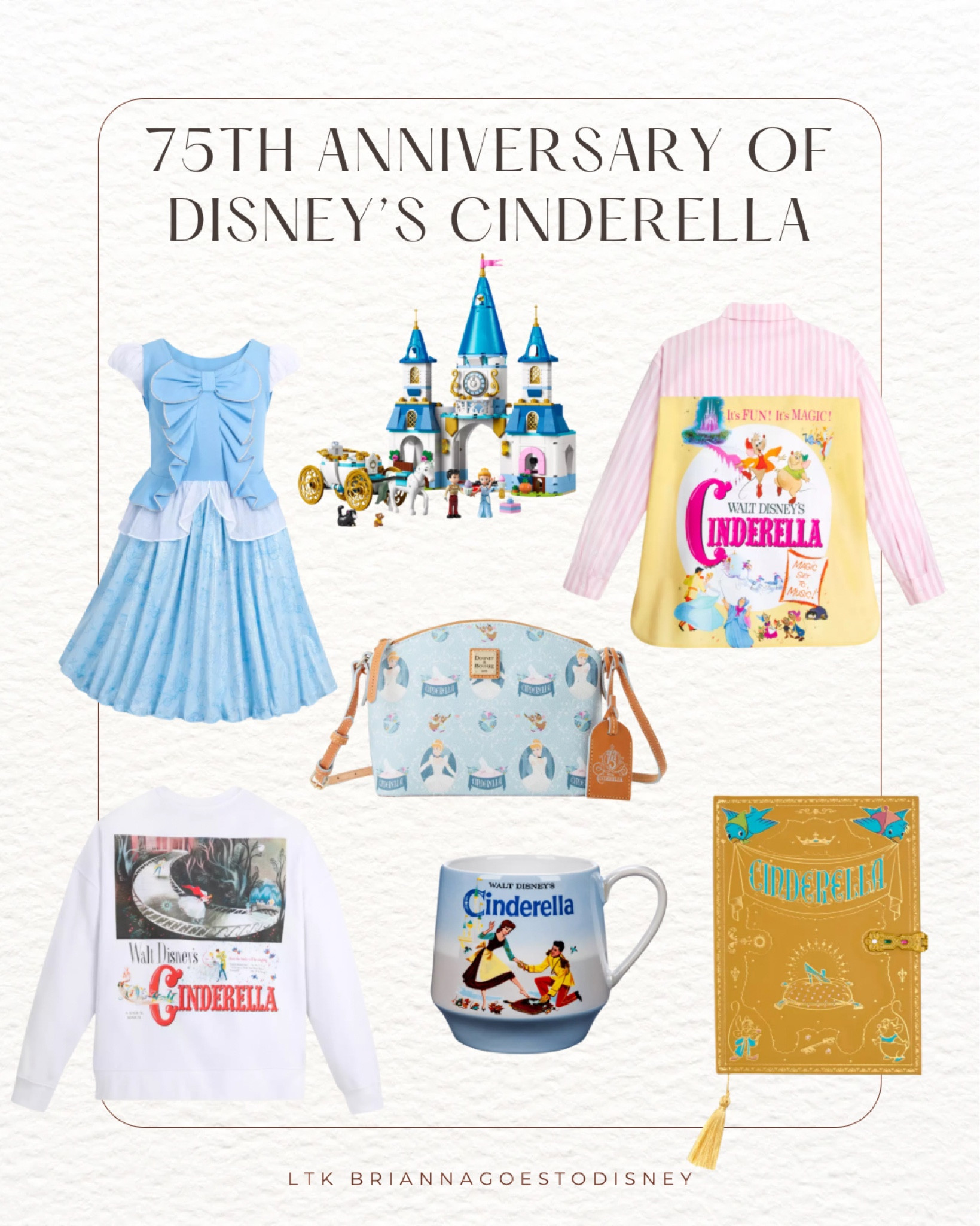 New Merch for the 75th Anniversary of Disney’s Cinderella

Cinderella 75th Anniversary Dooney & Bourke Crossbody Bag,
Cinderella Woven Shirt for Women, Cinderella Storybook Replica Journal – Small, Cinderella 75th Anniversary Mug, Cinderella Disney Story Play Dress for Kids, LEGO Cinderella's Castle & Horse Carriage 43275, Cinderella Poster Pullover Sweatshirt for Women

#LTKFamily #LTKKids