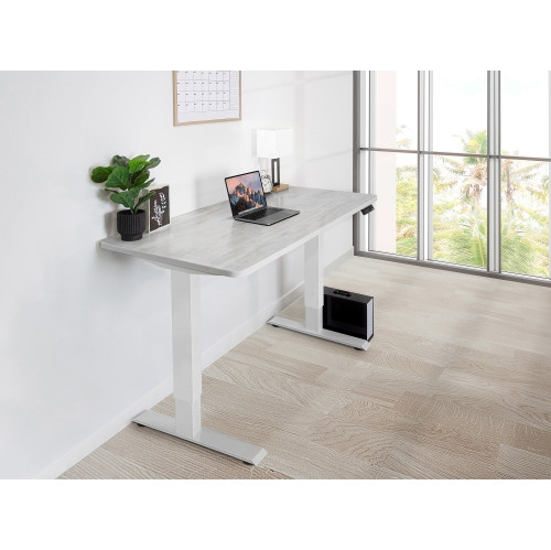 EFFYDESK Home Electric Height Adjustable Home Office Computer Standing Desk - (70"×29") Oak Whit... | Best Buy Canada