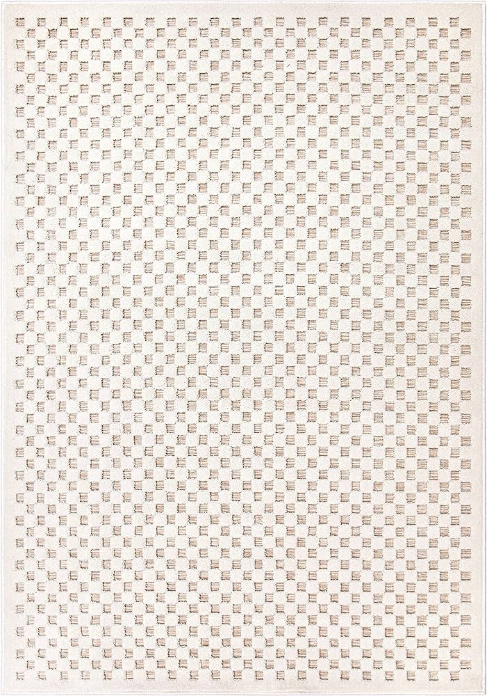 Simply Southern Cottage Lecompte Area Rug, 5' x 7', Beige | Amazon (US)