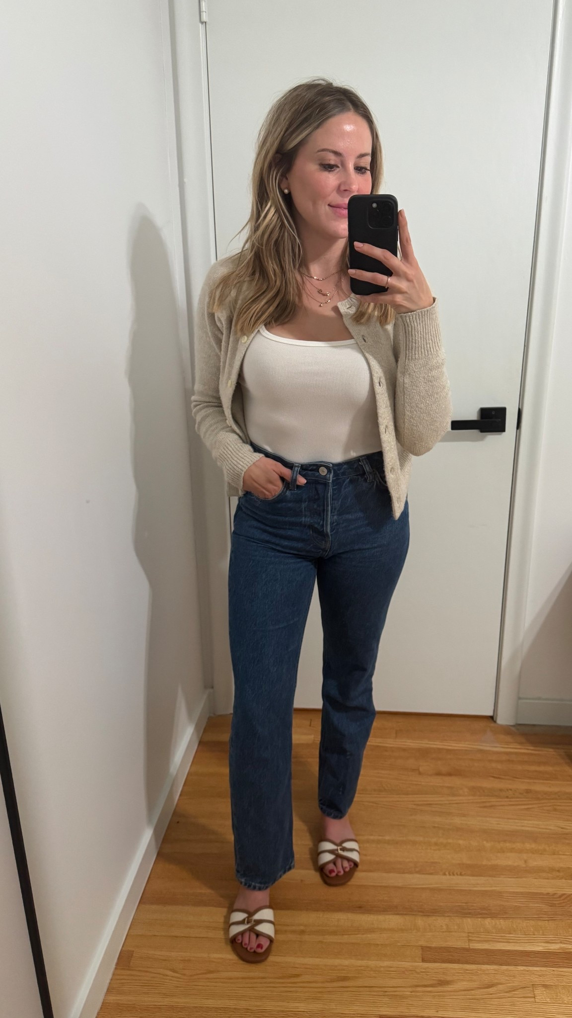 love these jeans… they are the perfect straight denim. I have them in 4 colors. The ones in the photo is out of stock  