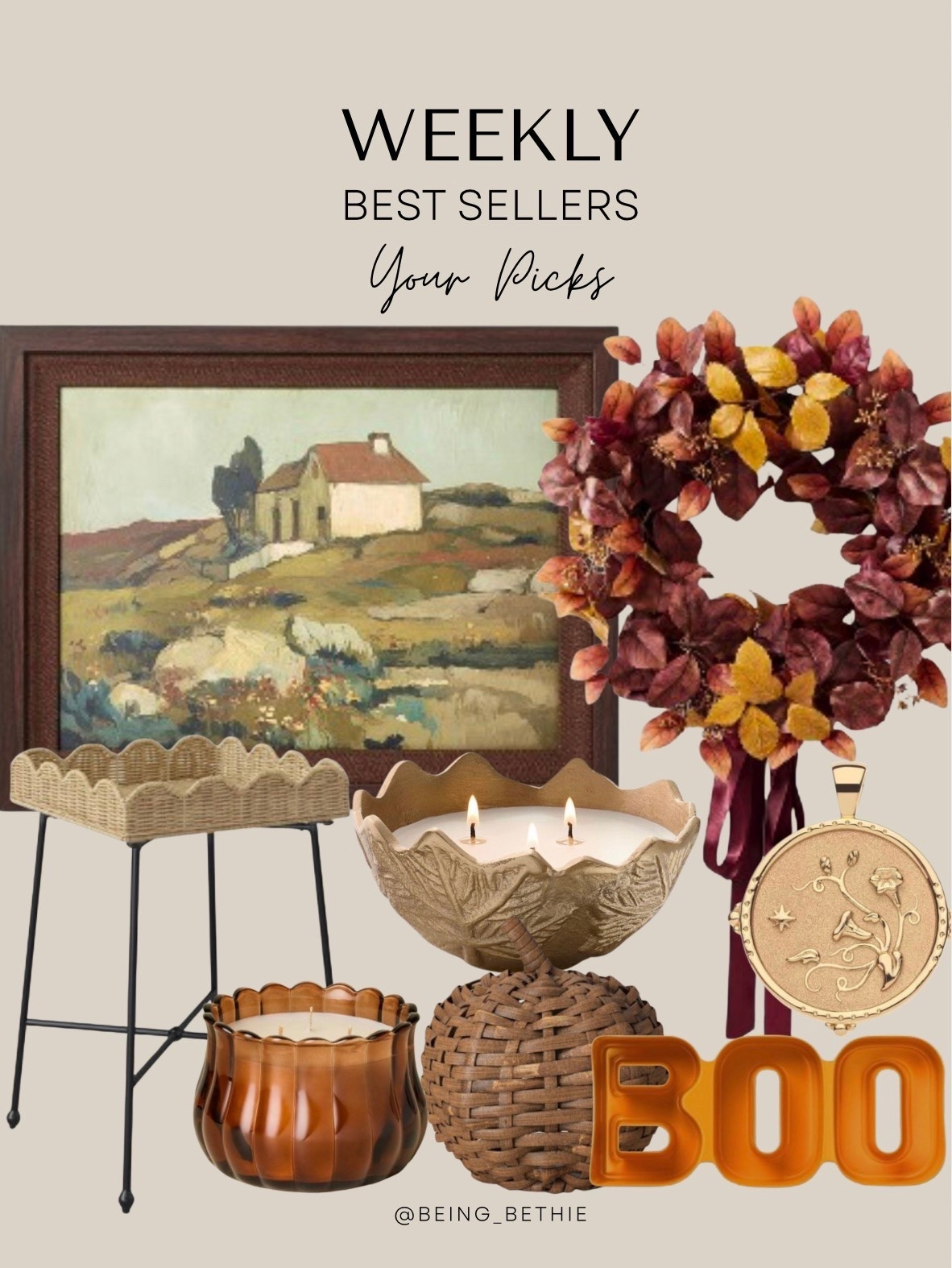 Weekly best sellers - your picks! 

Wreath, art, candle, fall decor, end table, pendant, gold, pumpkin

#LTKSaleAlert #LTKHome #LTKSeasonal