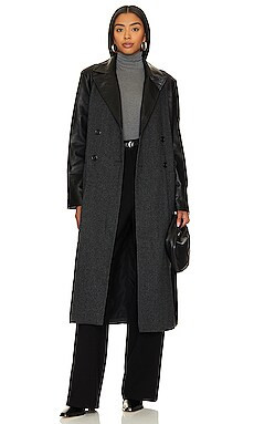 Steve Madden Femme Coat in Black from Revolve.com | Revolve Clothing (Global)