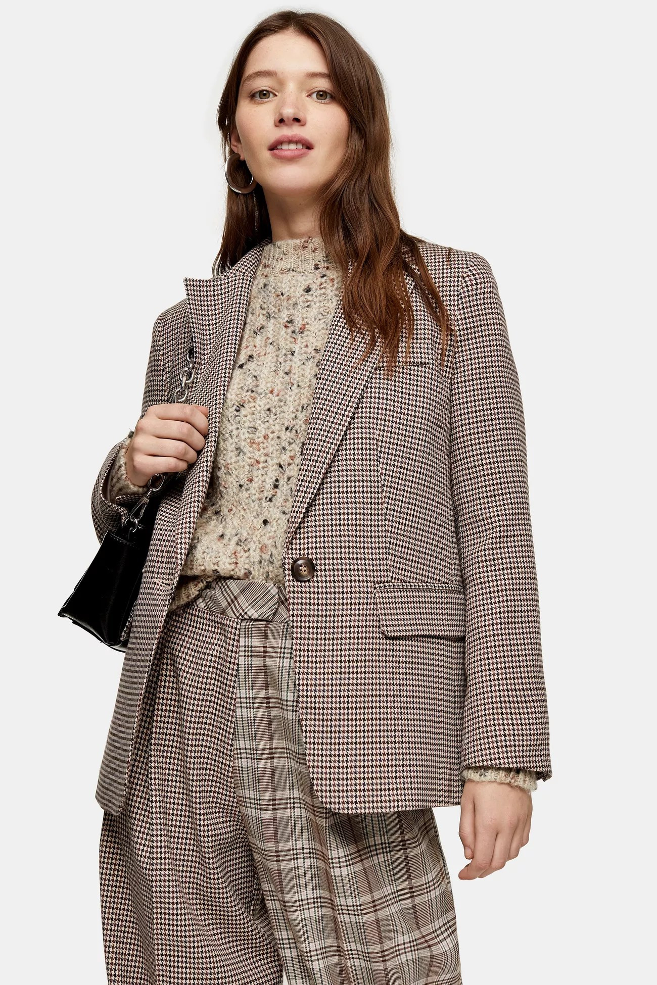 Brown Check Blazer | Topshop US
