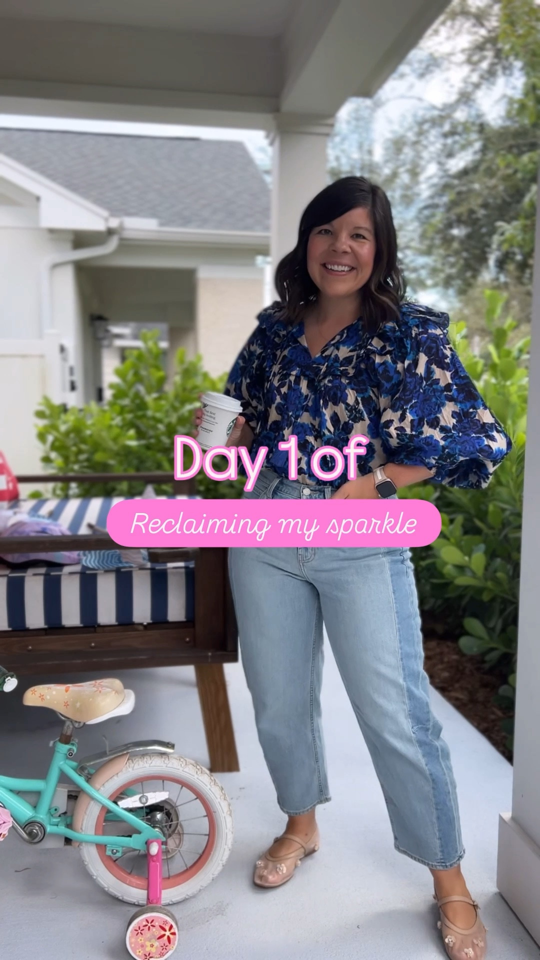 **Getting Vulnerable** The past few weeks I feel like I’ve lost my sparkle. I’ve lost the joy in getting dressed, I’m struggling to feel confident, and I think that while my business & family are thriving I’ve put myself on the back burner.

Never one to wallow, I had a good vent sesh to Rob last night, and today decided to “fake it tell I make it!”

This means:
- full makeup
- outfit I feel confident in
- happy ‘tude
- coffee
- a dance party :)

If you’re feeling like you’ve lost a little sparkle too, come join me to reclaim it together!!

#LTKFindsUnder50 #LTKStyleTip #LTKSeasonal