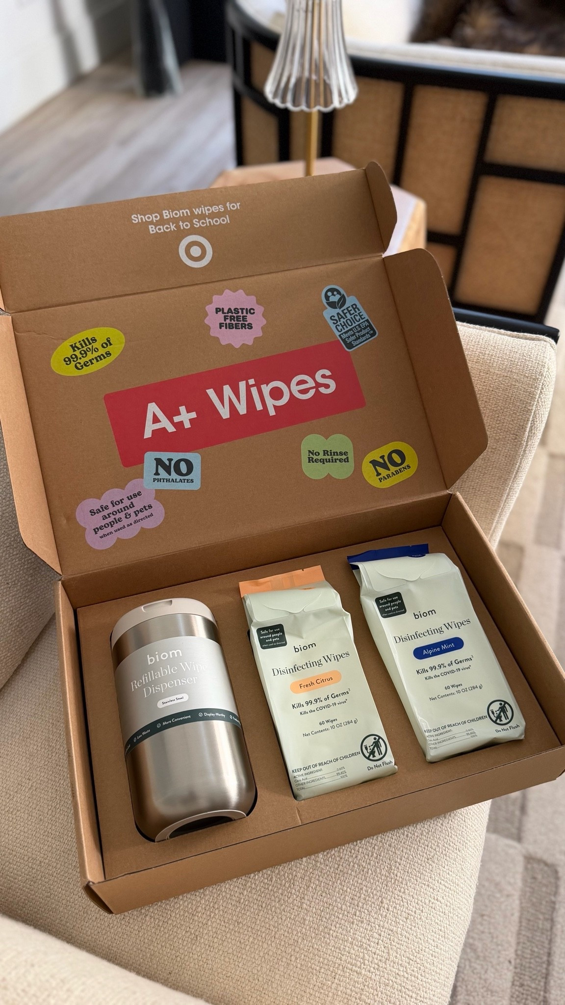 Love these Biom clean, green wipes and gorgeous reusable container!