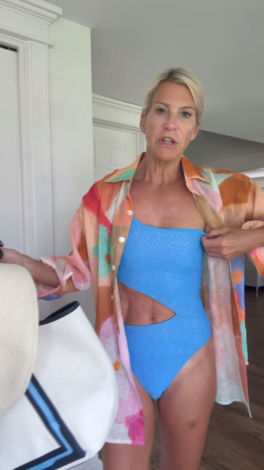 Yeah I still have a bruise on my leg 🥴. Great one shoulder swimsuit and a colorful cover up. Yes

#LTKOver40 #LTKSaleAlert #LTKTravel