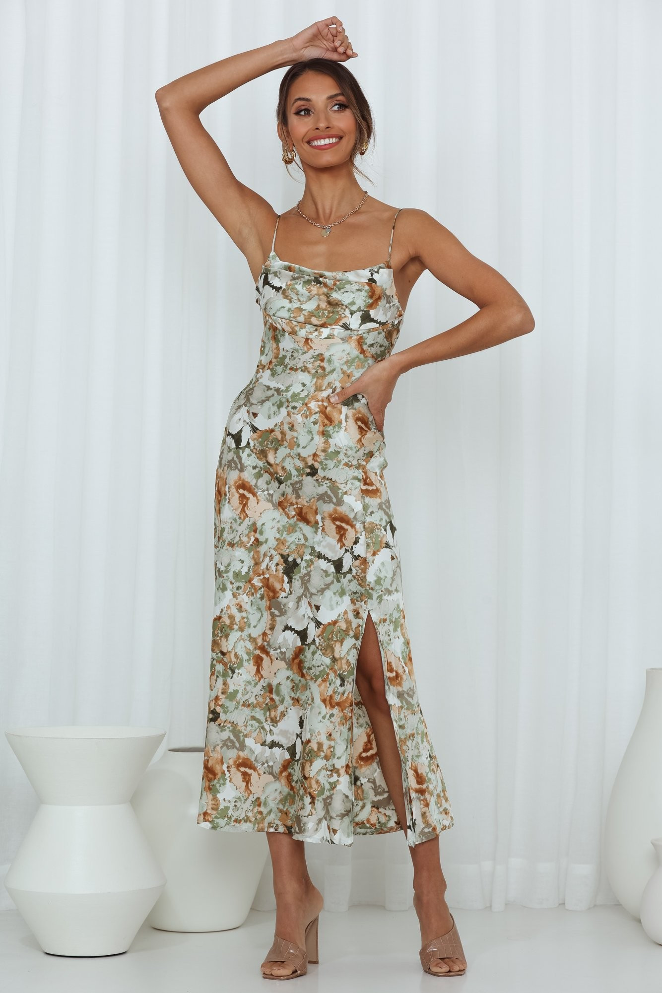 Dawn Talks Midi Dress Sage | Hello Molly (AU)