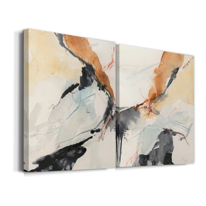 Efflux I On Canvas 2 Pieces Painting | Wayfair North America