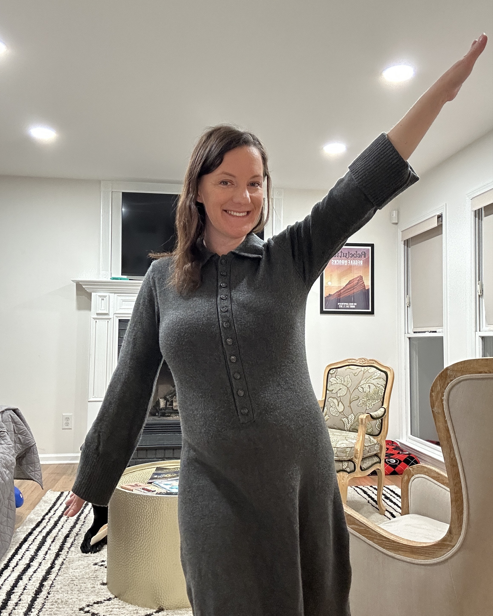 The coziest, comfiest sweater dress from Target! 

Paired with maternity tights & black boots 

All size Small and shoe size 6

The dress is not maternity- dresses often just stretch well ♥️ 

#LTKootd #LTKPetite #LTKBump