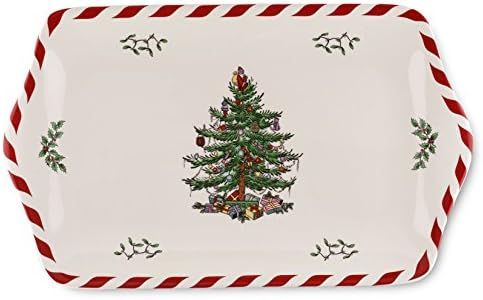 Spode Christmas Tree Peppermint Dessert Tray | Amazon (US)