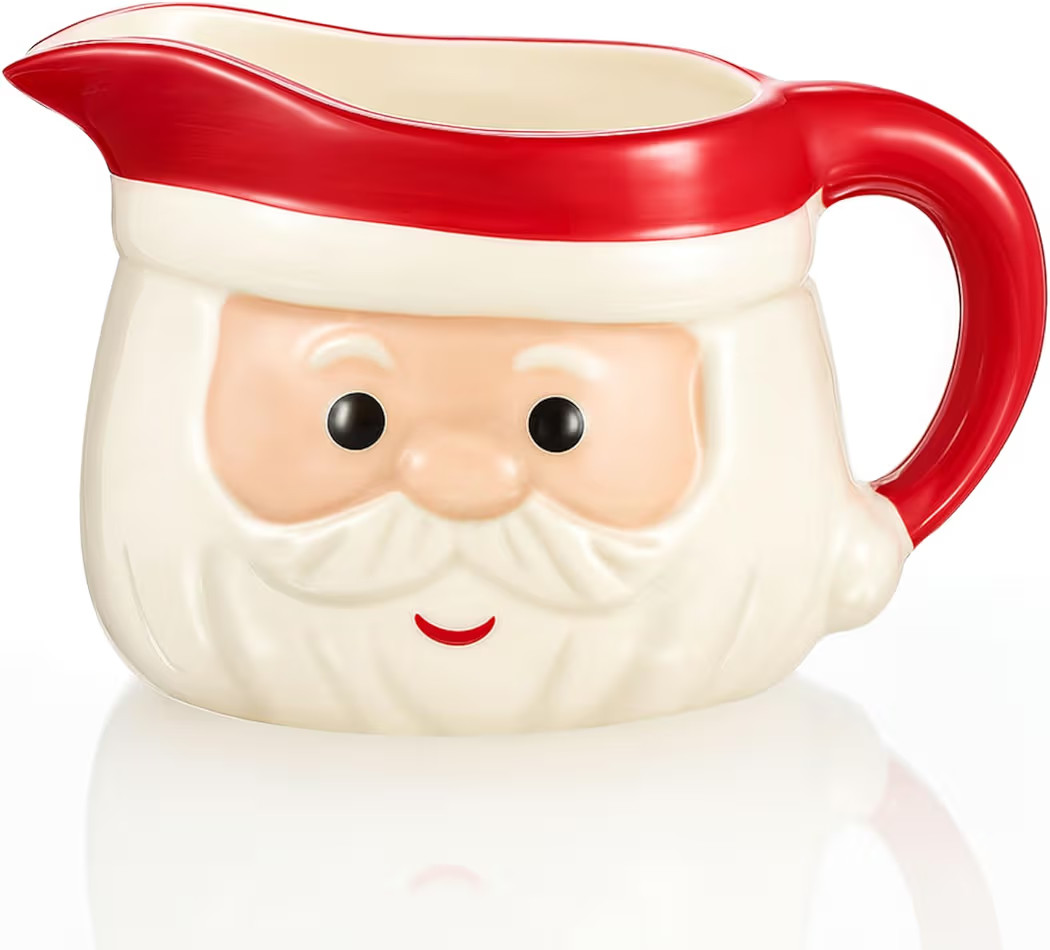 Zhehao 17oz Christmas Gravy Boat Santa Dinner Gravy Server Ceramic Boat & Pitcher for Holiday Fes... | Amazon (US)