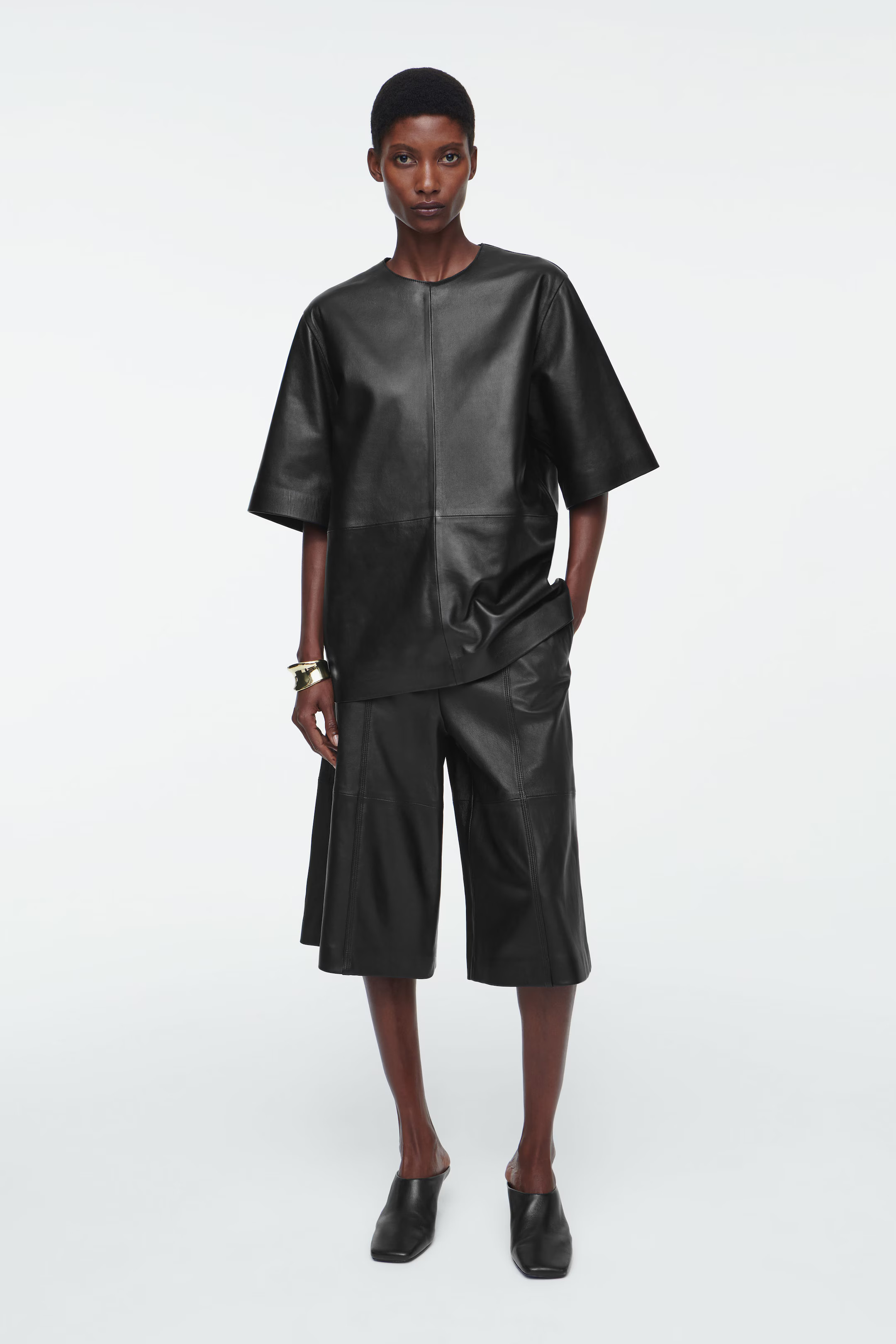 LEATHER CULOTTES - BLACK | COS (EU)
