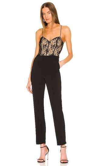 Bella Lace Jumpsuit in Black | Revolve Clothing (Global)