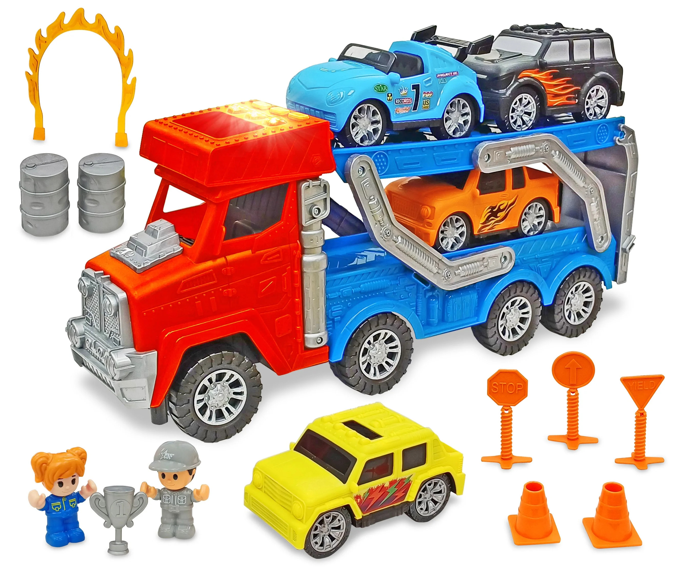 Kid Connection Jumbo Ramp Hauler Play Set, 16 Pieces | Walmart (US)