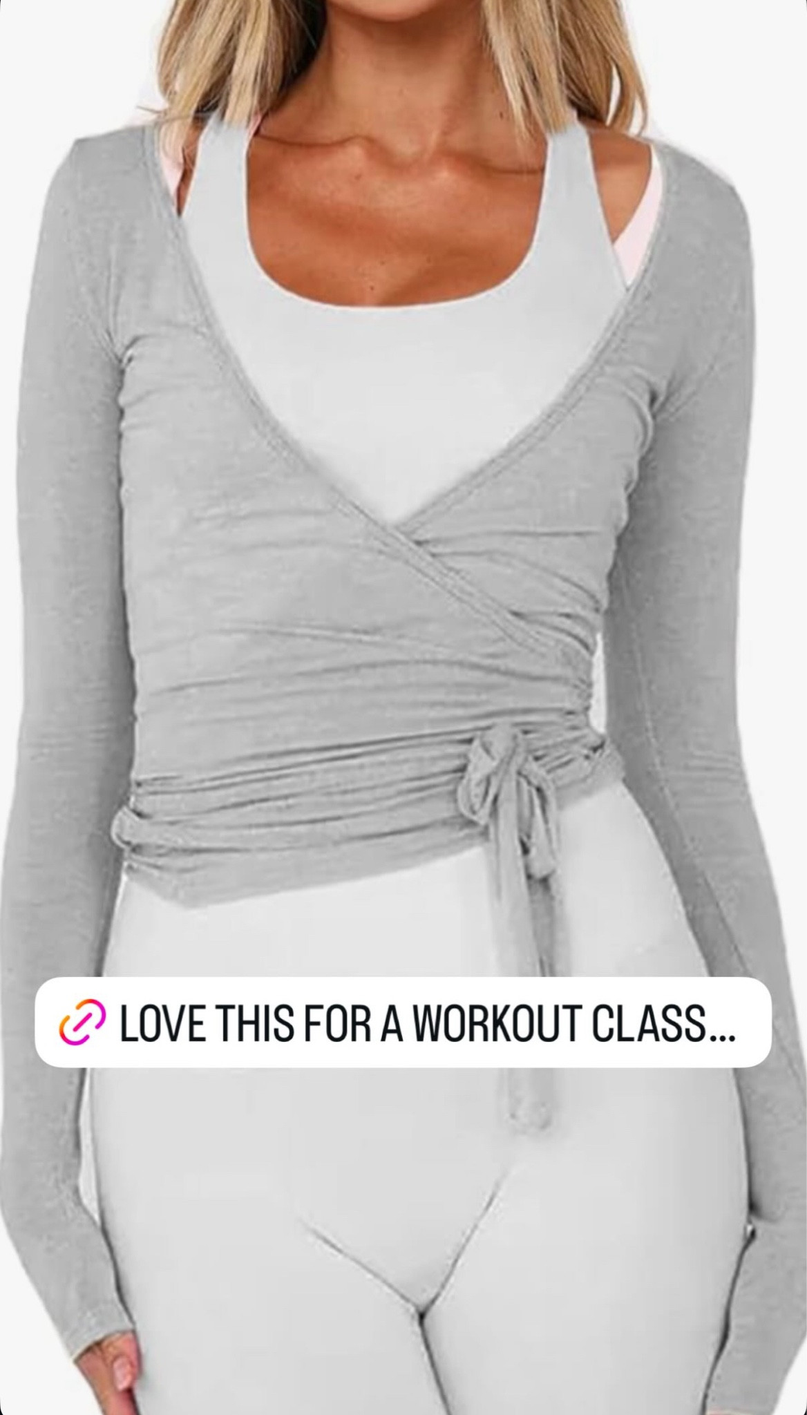 This grey wrap top would be so cute for a workout class! Such a great price right now for the Amazon Spring Sale 

#LTKActive #LTKfitnessgoals #LTKSaleAlert