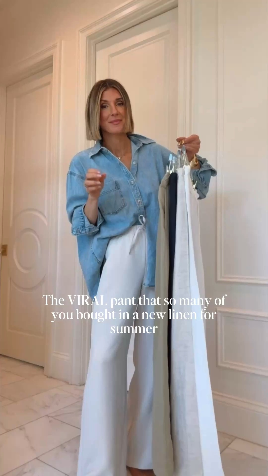 The VIRAL pants that are flattering on everyone now come in linen for spring/summer. I'm 5'7 wearing the regular length size small fit tts @Aritzia #ad #aritziapartner