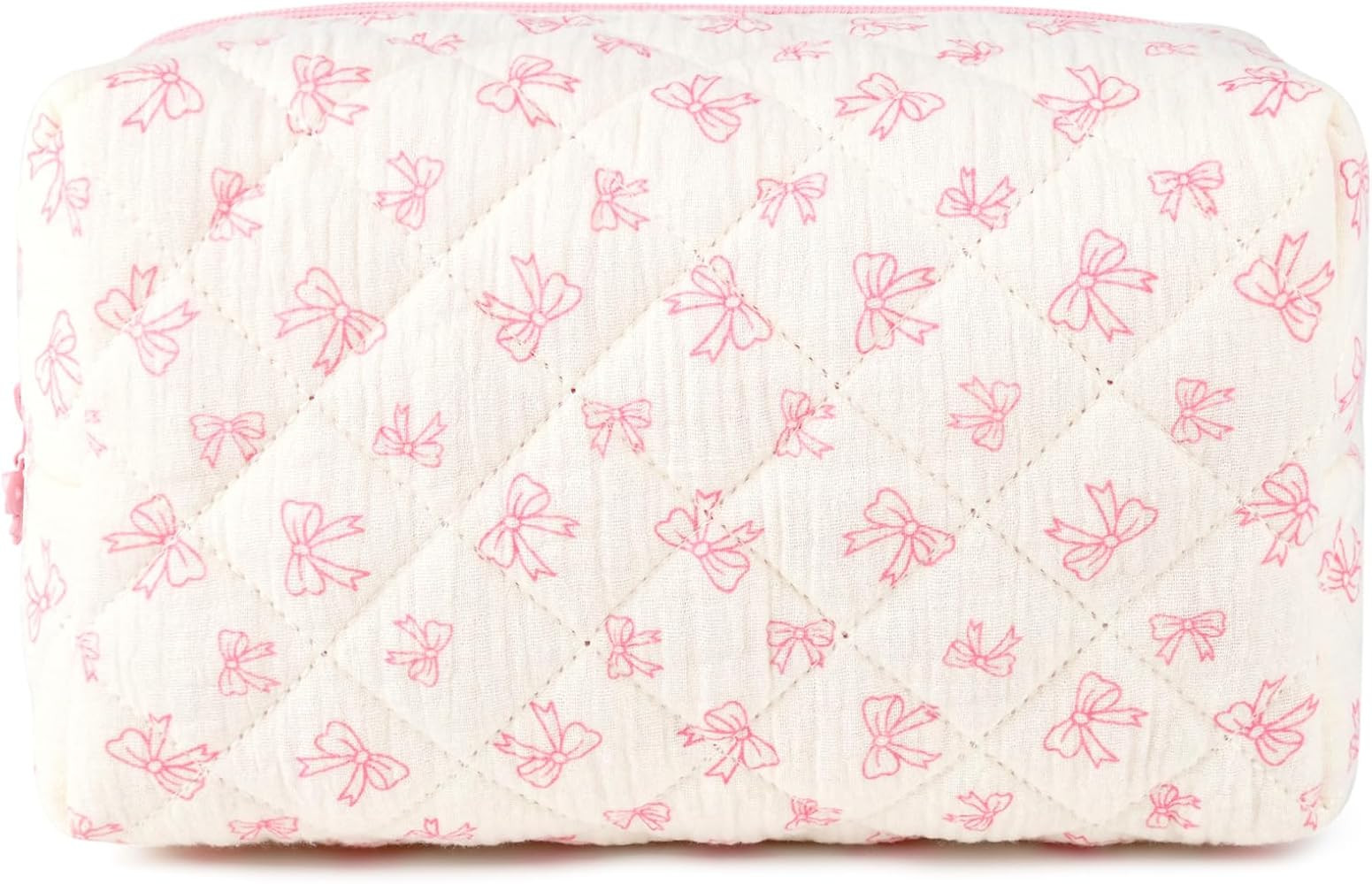 SOIDRAM Floral Makeup Bag Large Quilted Cosmetic Bag Cute Makeup Pouch Coquette Makeup Bag Aesthe... | Amazon (US)