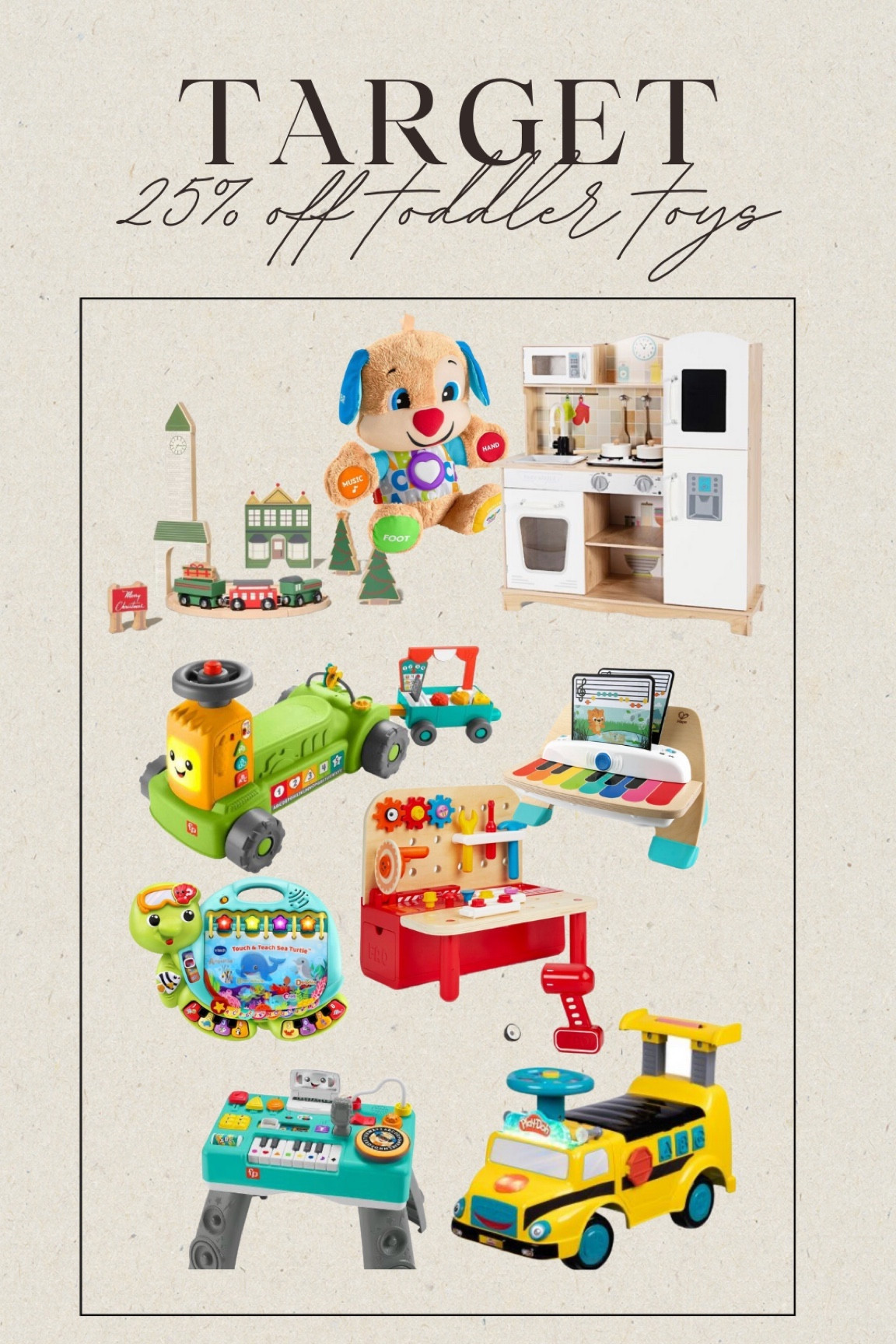 TARGET— 25% off toddler toys!✨

#baby #babyboy #babygirl #toddlerkids #toddlertoys #toddlergifts #toddleegiftguide #giftguide #giftsforbaby #giftsfortoddlers #toys #targetdeals #targettoys #targersale #targetsalefinds #targettoysfortoddlers #ltkgiftguide #ltkcyberweek #ltkfindsunder50 #targetfinds 

#LTKsalealert #LTKbaby #LTKkids