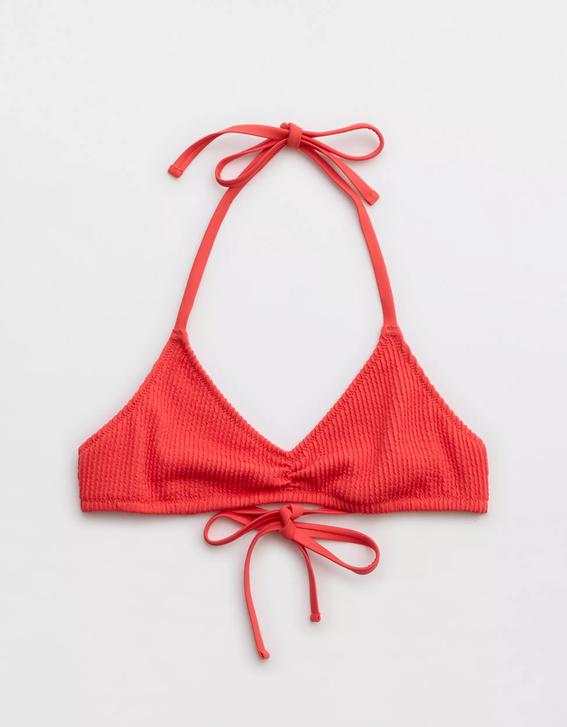 Aerie Crinkle Halter Voop Bikini Top | Aerie