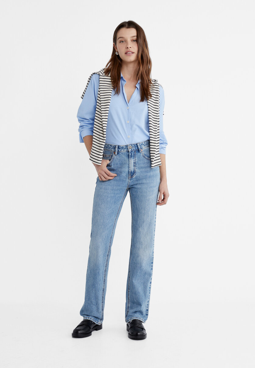 D98 straight vintage jeans | Stradivarius (UK)