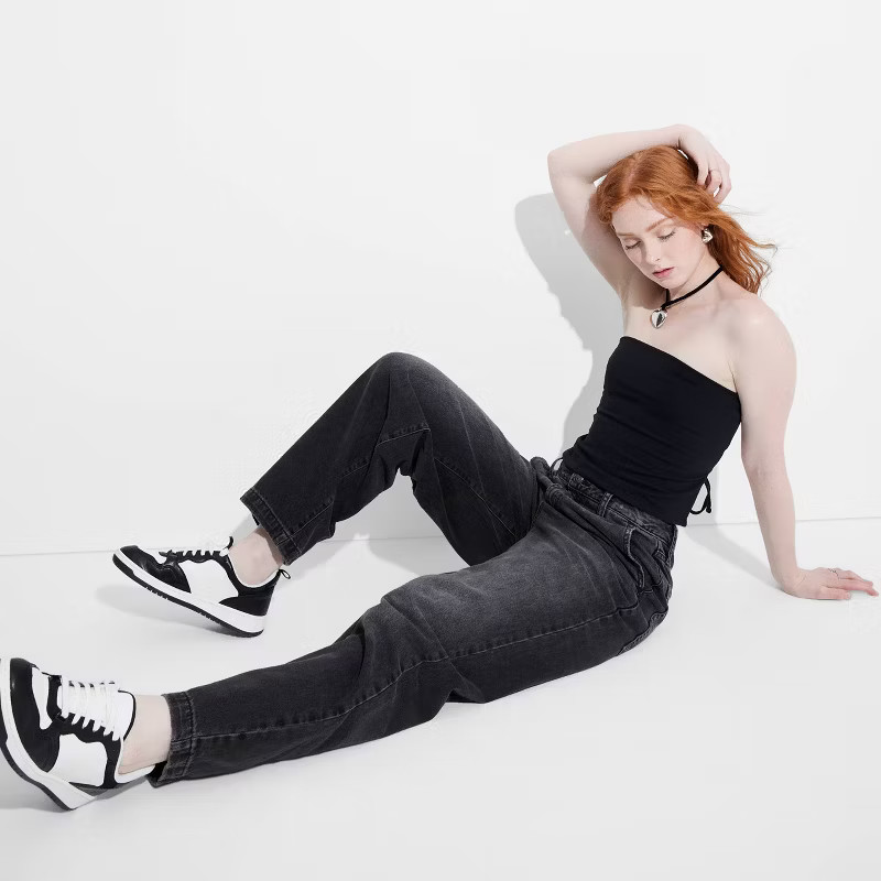 Women's Mid-Rise Barrel Leg Skater Jeans - Wild Fable™ | Target